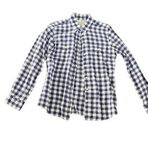 Banana republic soft wash, shirt, gingham, blueish purple size small